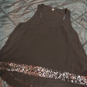 Black sheer tank top